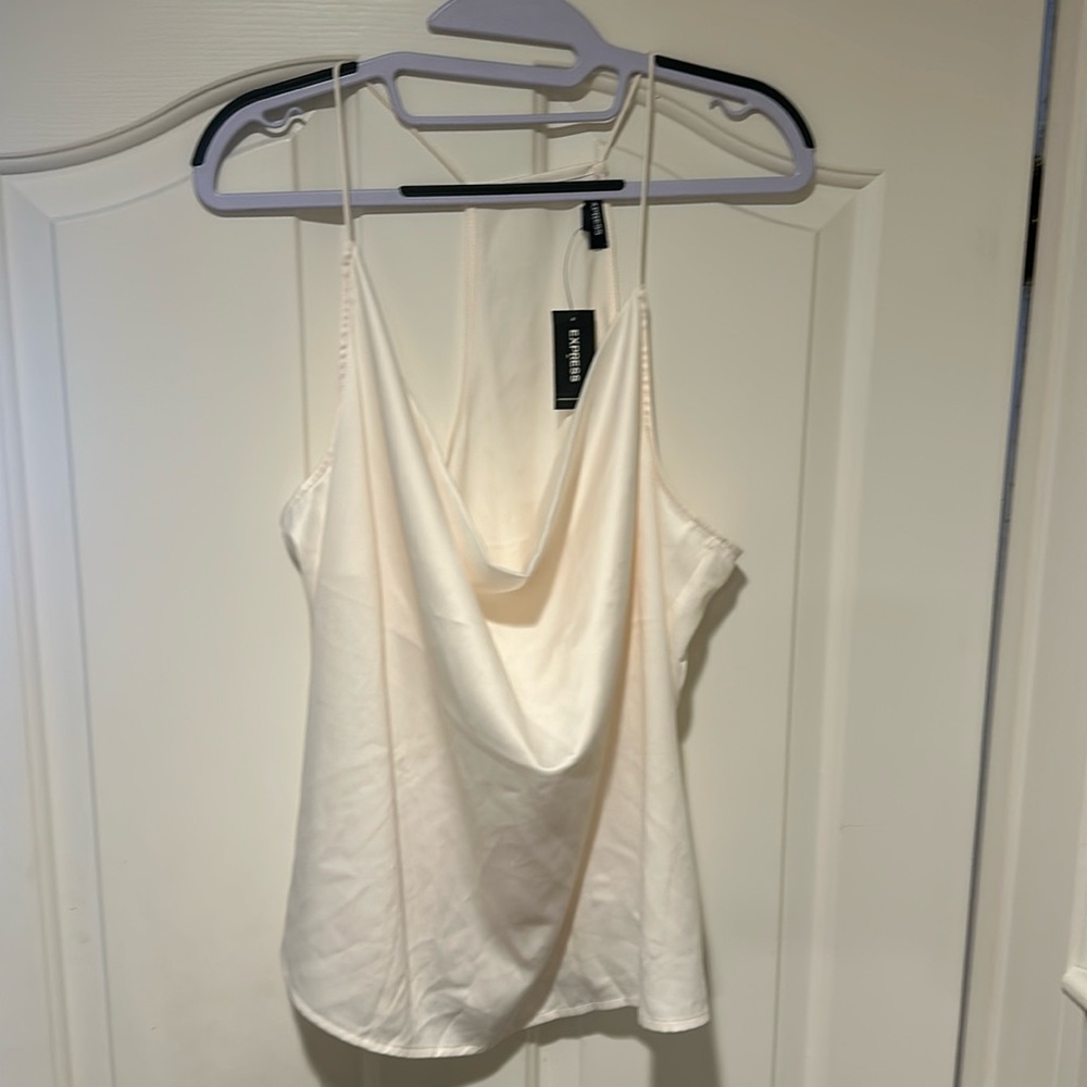 Cream Silk Tank